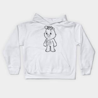 caring handsome bear Kids Hoodie